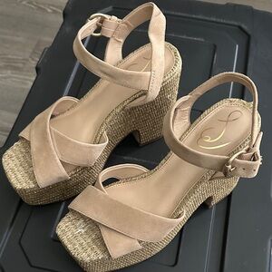 Sam Edelman Tan Platform Sandals
